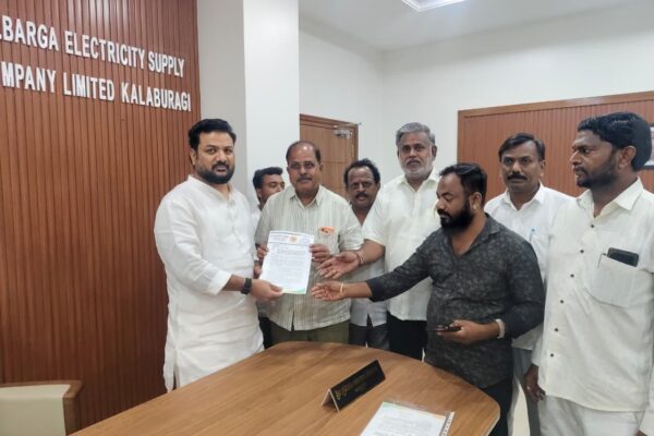 ರೈತರಿಗೆ ನಿರಂತರ 7 ಗಂಟೆ ವಿದ್ಯುತ್ ನೀಡಿ: ಜೆಸ್ಕಾಂ ಅಧ್ಯಕ್ಷರಿಗೆ ಮುದ್ನಾಳ ಮನವಿ