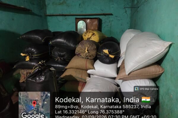 ಹುಣಸಗಿಯಲ್ಲಿ 76 ಅಕ್ಕಿ ಚೀಲ ವಶ: ಮೂವರ ವಿರುದ್ಧ FIR ದಾಖಲು